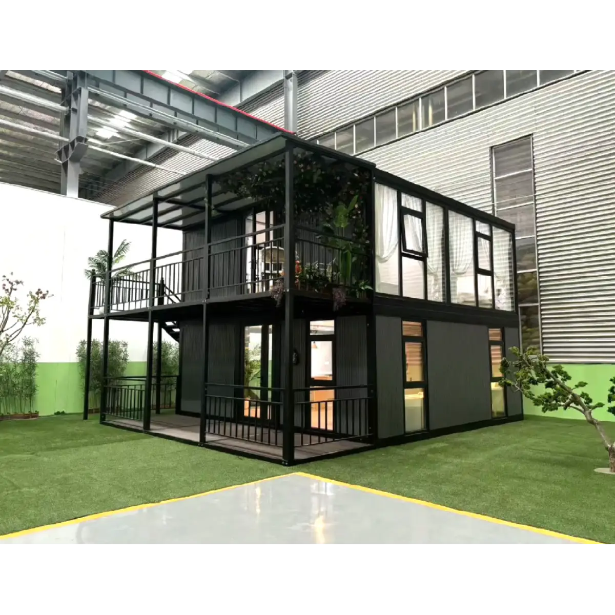 Vilă Modulară Neagră cu 2 etaje de 76 m2