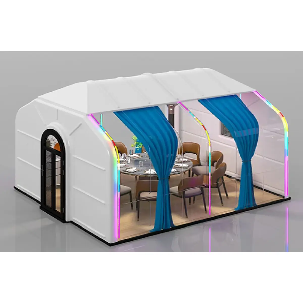 Iglu Panoramic Dreptunghiular din Policarbonat 16 m2