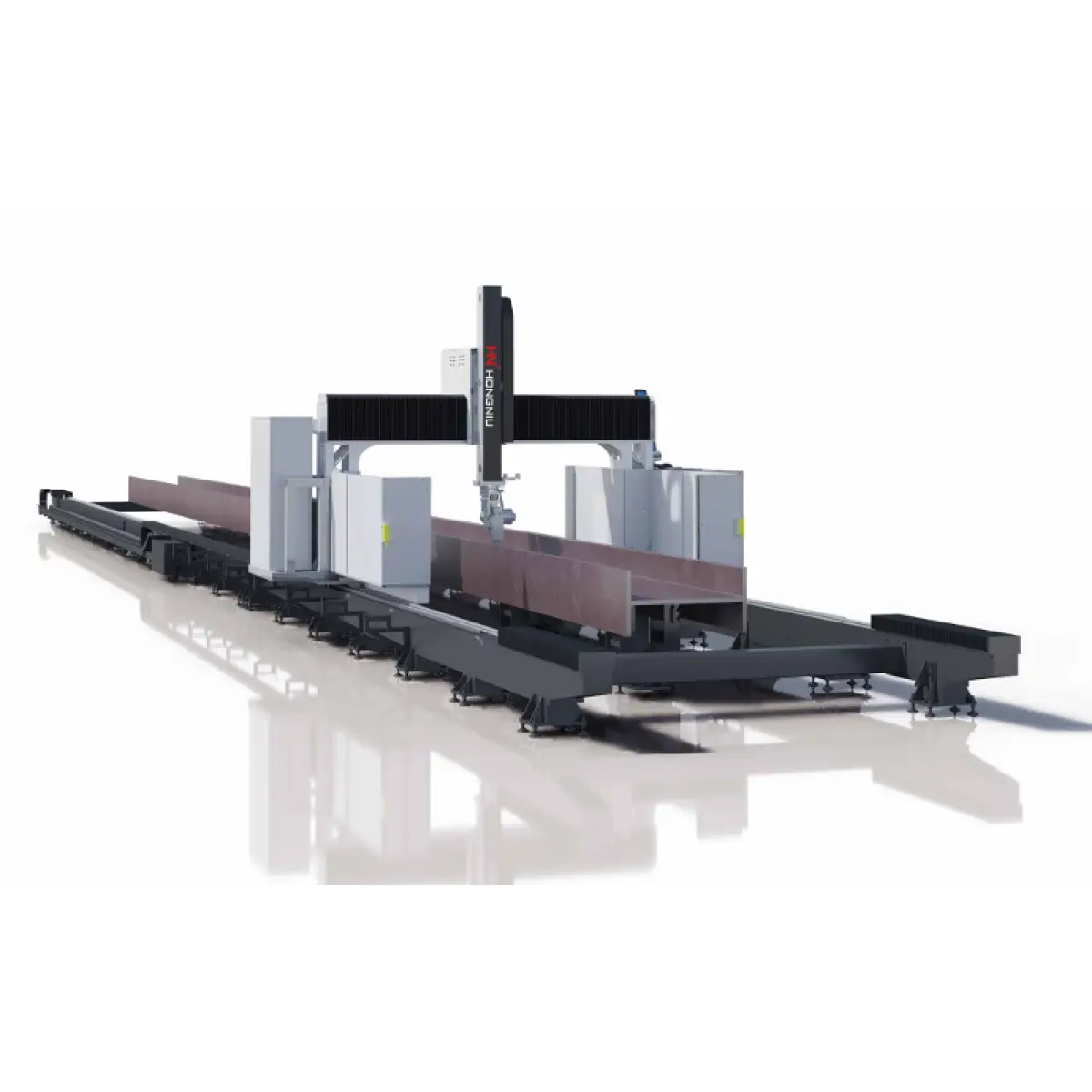 Mașină CNC cu laser fibră 3D pentru debitarea profilelor și grinzilor metalice