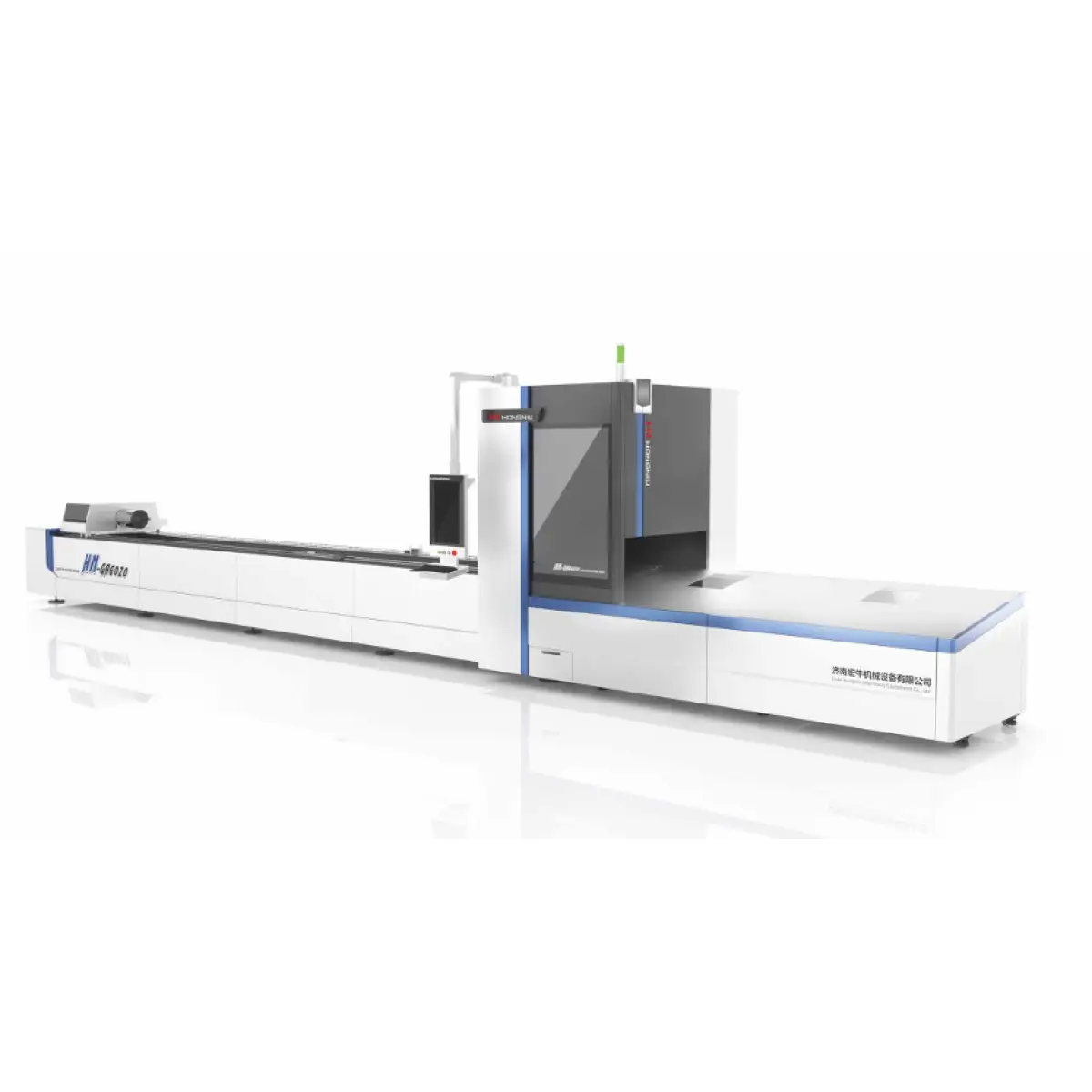 Mașină CNC cu laser fibră pentru debitarea țevilor și profilelor metalice