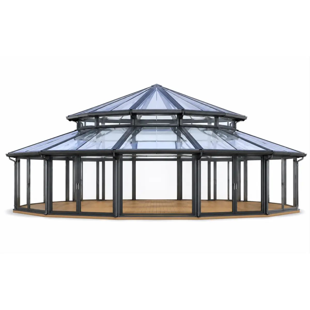 Pavilion Modular din Sticlă și Aluminiu pentru Evenimente și Restaurante LIRI Seriile AO-DEC, AO-DOD, AO-HEG, AO-ICO și AO-OCG