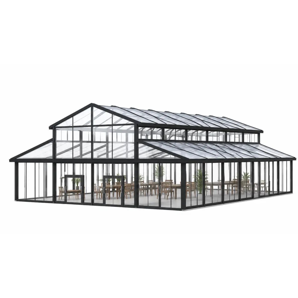 Pavilion Modular din Sticlă și Aluminiu pentru Evenimente, Restaurante și Spații Premium LIRI Model AO