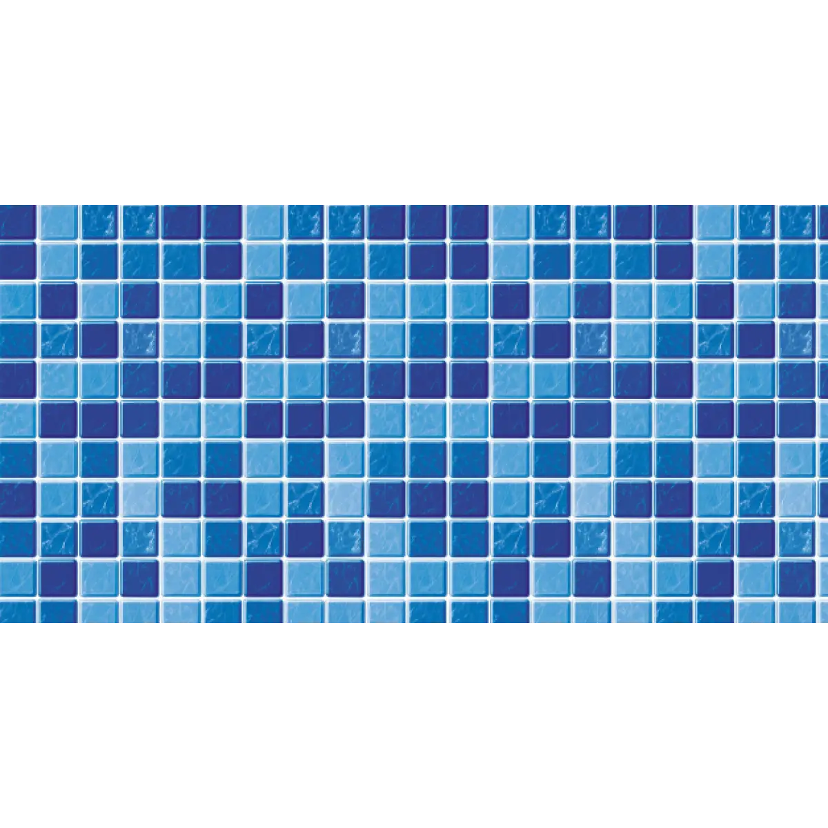 Folie PVC pentru Piscină cu Model Mozaic Crystal Blue/ Sapphire Blue
