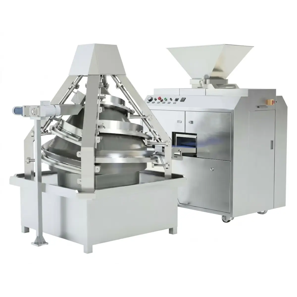 Ansamblu Industrial Automat de Divizare și Rotunjire Aluat (Divizor + Rotunjitor) FM-UIM-02