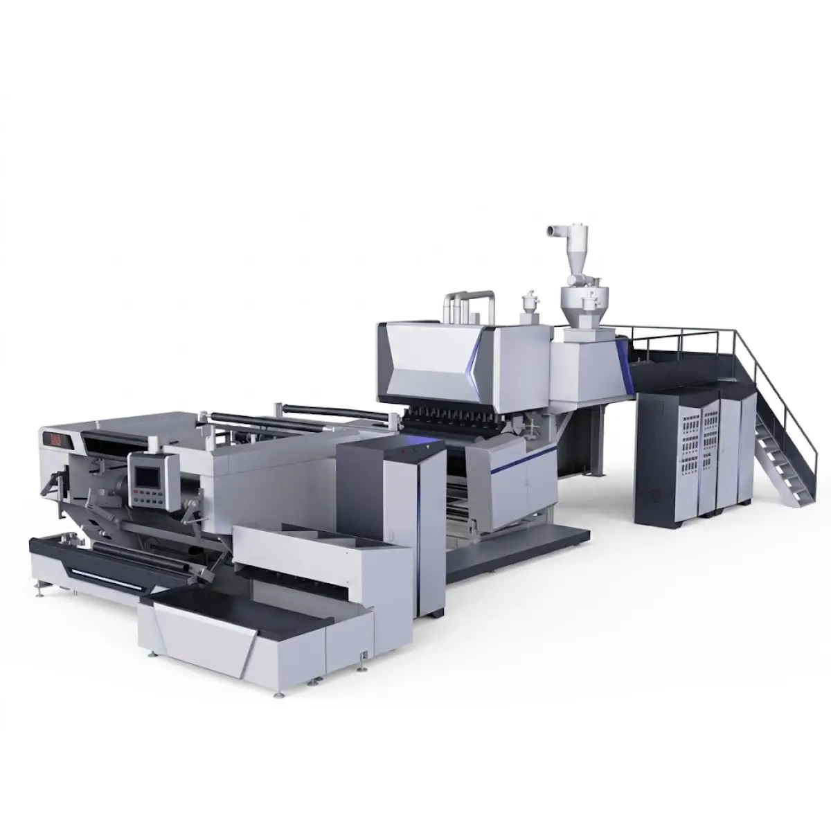 Mașină Automată de Mare Viteză de Fabricat Folie Stretch cu Schimbare Automată a Tuburilor de Carton PM-HLG-03