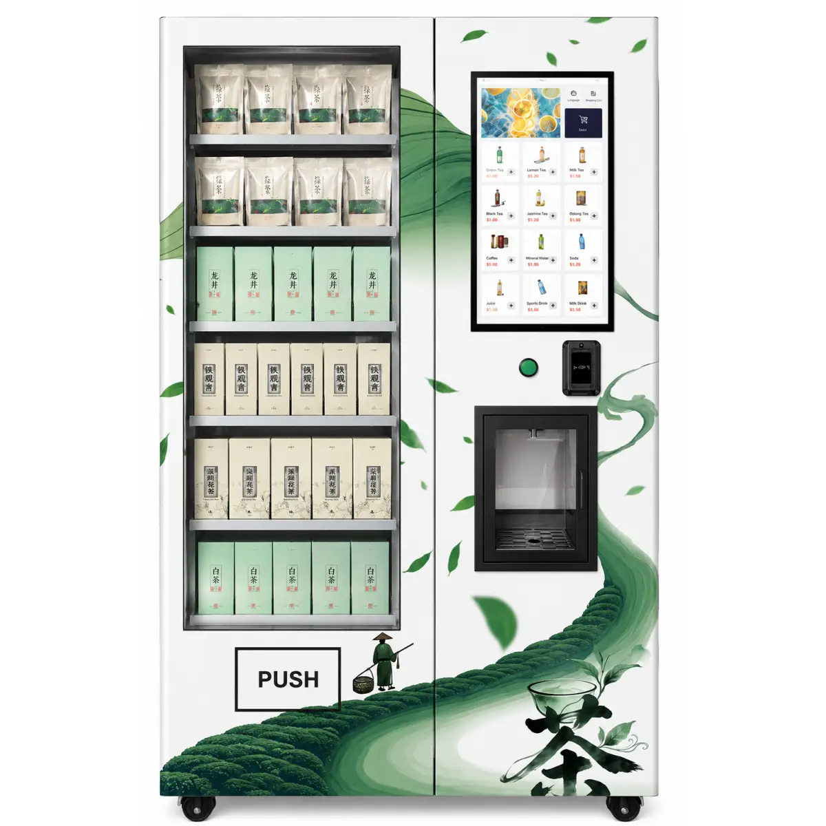 Automat de vânzare pentru ceai și băuturi instant